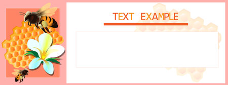 Cute design for banners and flyers honeycomb and bees. health and medicineのイラスト素材