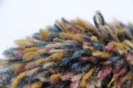 Texture of dirty duster isolated on white background. household clean tools