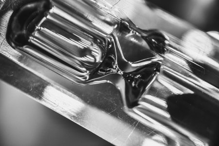 A black-and-white hourglass close-up measuring time with flowing sand