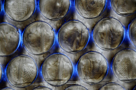 Colorful rainbow bubble wrap for protection