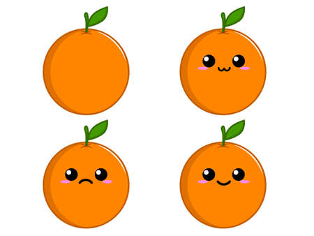 Orange characterのイラスト素材