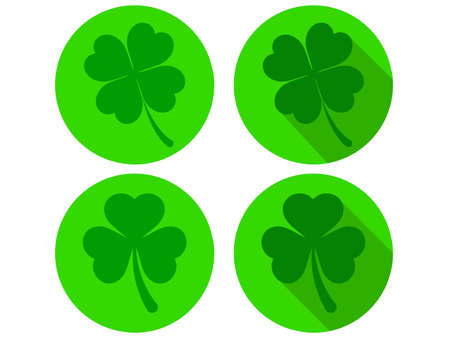 Four Leaf Clover Iconsのイラスト素材