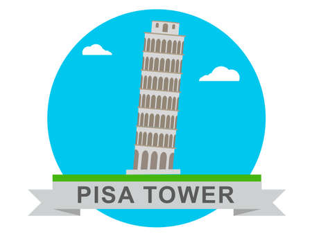 Pisa Tower Iconsのイラスト素材