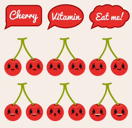 Cherry characterのイラスト素材