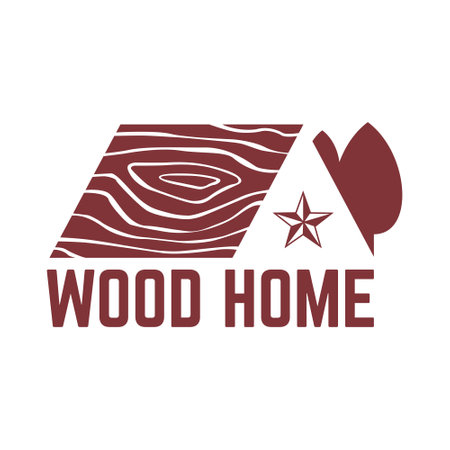 wood home flat modern logoのイラスト素材