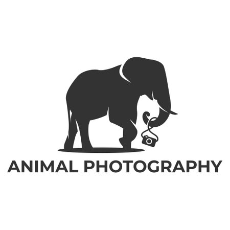 Animal Photography Minimalist Logo Designのイラスト素材
