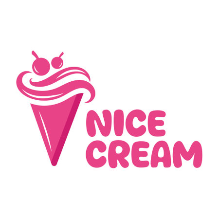 ice cream bar minimalist logo designのイラスト素材