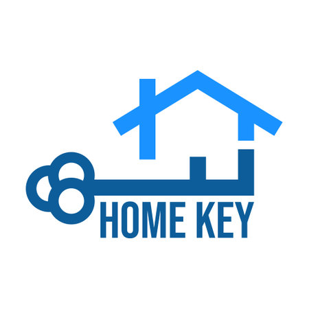 home key flat minimalist logo designのイラスト素材
