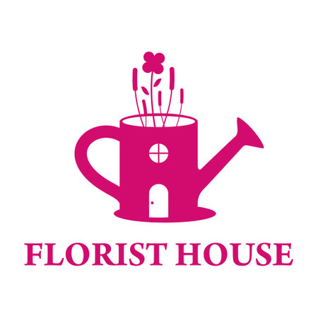 florist house flat minimalist logo designのイラスト素材