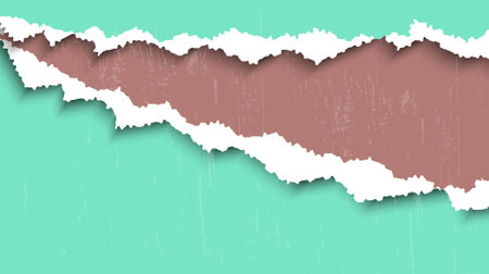 Minimal Green Paper Ripped In Dirty Grunge Wall Background Good Use For Bannerのイラスト素材