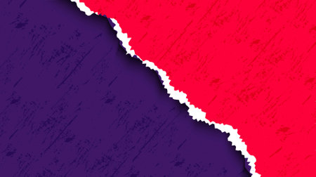 Minimal Red Paper Ripped In Dirty Grunge Wall In Purple Background Good Use For Bannerのイラスト素材