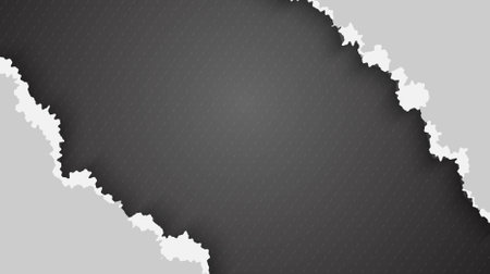 Abstract Frame Gray Paper Torn With Texture Design In Black Background Good Use For Bannerのイラスト素材