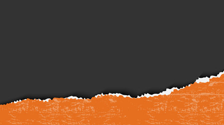 Minimal Abstract Black Orange Ripped Paper Torn Banner Backgroundのイラスト素材