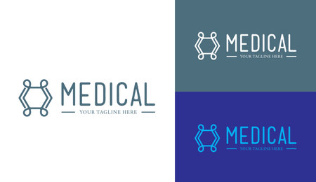 Modern Healthcare Medical Logo. Flat Vector Medical Logo Design Template Elementのイラスト素材