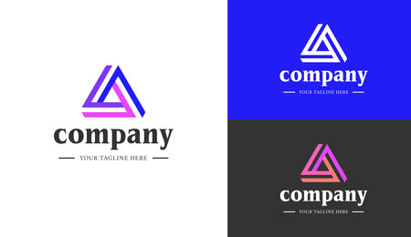 Modern Company Logo Vector Design Element For Your Company Logo. Flat Vector Company Logo Design Template Elementのイラスト素材