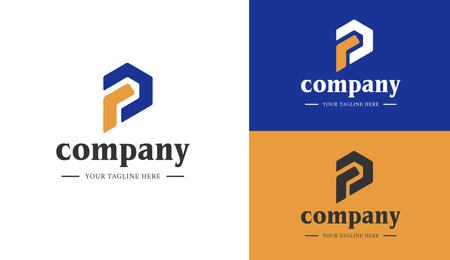 Modern Company Logo Vector Design Element For Your Company Logo. Flat Vector Company Logo Design Template Elementのイラスト素材