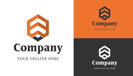 Modern Company Logo Vector Design Element For Your Company Logo. Flat Vector Company Logo Design Template Elementのイラスト素材
