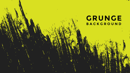 Abstract Yellow And Black Grunge Scratch Texture Backgroundのイラスト素材