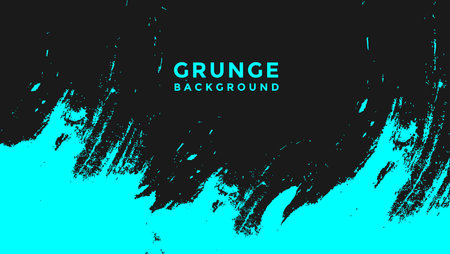 Abstract Blue Grunge Texture In Black Background Good Use For Banner Or Presentationのイラスト素材