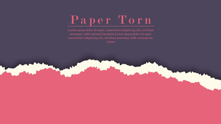 Modern Abstract Red Paper Ripped In Dark Background Templateのイラスト素材