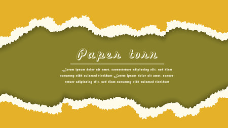 Modern Abstract Yellow Paper Ripped Background Templateのイラスト素材