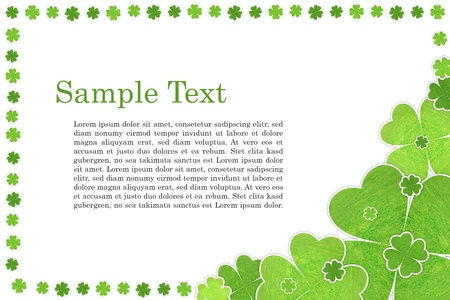 card with cloverleafsの写真素材