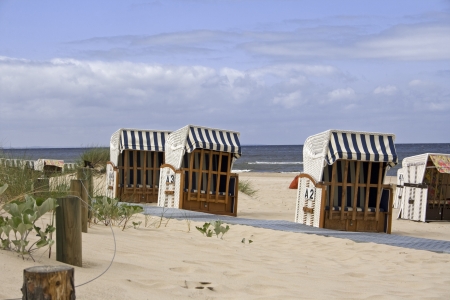 some beach chairs to relaxの写真素材