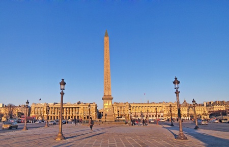 Obelisk, Place de la Concorde, Paris, Franceの写真素材