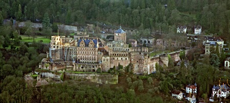 Castle of the german city Heidelberg on winterのeditorial素材