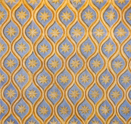 seamless stars pattern in retro blue     の写真素材