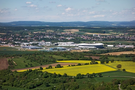 SINSHEIM, GERMANY - May 18: Rhein-Neckar Arena on May 18, 2013 in Sinsheim, Germany. The stadium was site of the soccer 2006 for group matches. のeditorial素材
