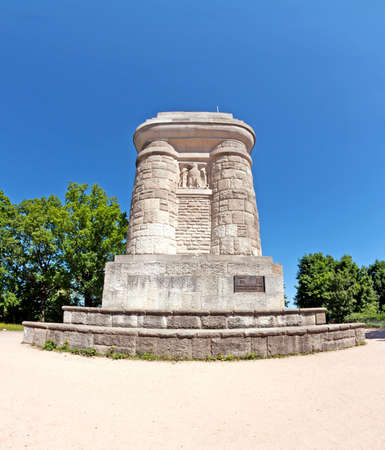 Bismarck tower in the hills of Stuttgart, Germanyの写真素材