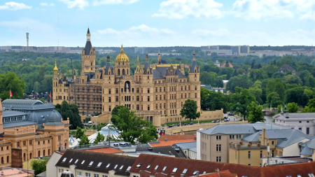 Castle of Schwerin, Mecklenburg-Western Pomerania, seat of the parliamentのeditorial素材