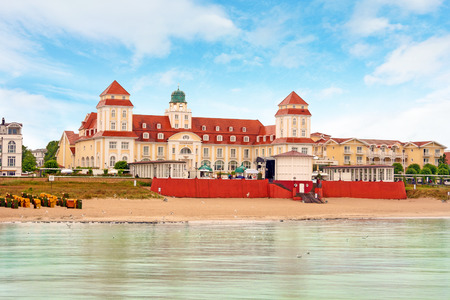 Kurhaus in Binz, Island Rügen, Germany, view from the pierのeditorial素材
