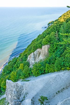 view from the Vicoria-Sicht, cliff coast near Koenigsstuhl, Island of Ruegenの写真素材