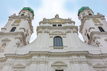 The historic dome "Sankt Stephan" of Passau in Bavariaの写真素材