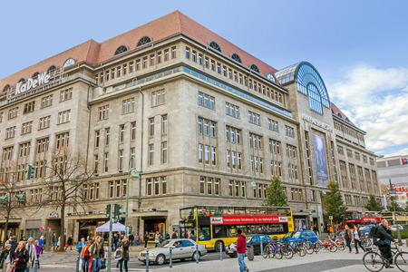 Berlin, Germany - October 27, 2013: Famous shopping mall KaDeWe - it offers goods at an upper price range.のeditorial素材