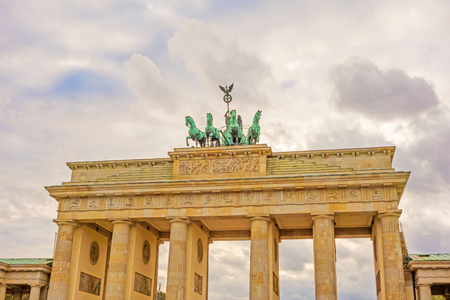 Berlin, Germany - October 28, 2013: Brandenburger Tor (Brandenburg Gate) of Berlin. The triumphal arch is one of the best-known landmarks of Germany.のeditorial素材