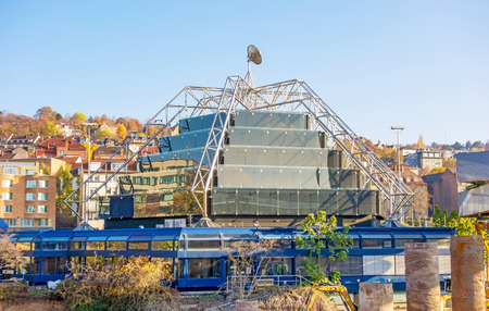 Stuttgart, Germany - November 1, 2013: Carl-Zeiss Planetarium Stuttgart, exterior view. It is...
