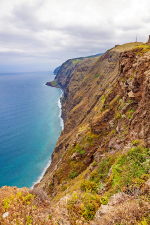 Madeiras westermost point - Ponta do Pargo - colorful cliff coastの写真素材