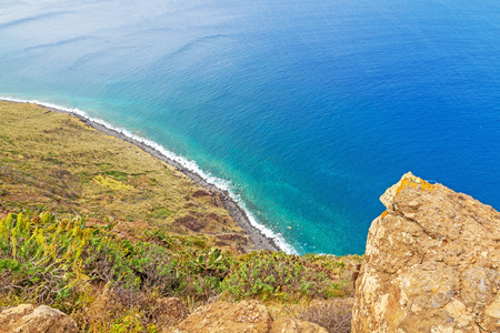 Madeiras westermost point - Ponta do Pargo - colorful cliff coastの写真素材