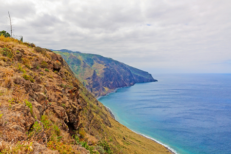 Madeiras westermost point - Ponta do Pargo - colorful cliff coastの写真素材