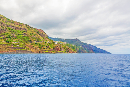 Coast near Calheta, southwest Madeiraの写真素材