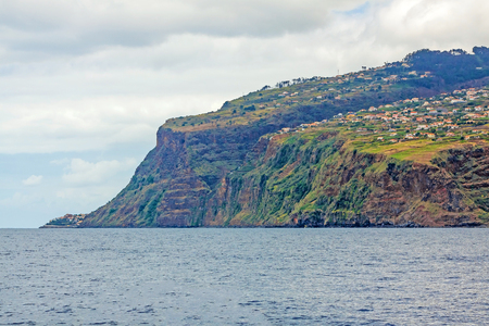 Offshore view near Calheta, Madeira - view towards Jardim do Mar / Paul do Marの写真素材