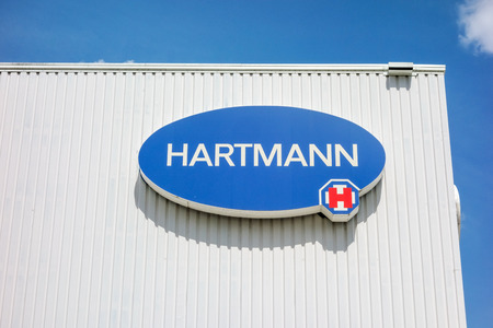 Heidenheim, Germany - May 26, 2016: Logo of Hartmann AG, a german international operative company producing medical and care products.のeditorial素材