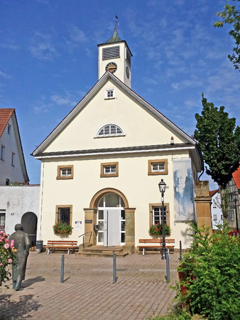 Brackenheim, Germany - August 11, 2016: Theodor-Heuss-Museum, it hosts an exhibition on the life and work of the first Federal President Theodor Heuss, who was born on 31 January 1884 in Brackenheim.の写真素材