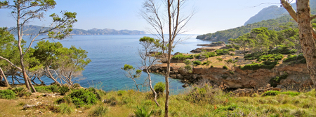 Peninsula Formentor, view from peninsula Victoria - coastal cliff coast with ocean view panoramaの写真素材