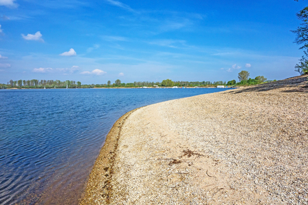 Kollerinsel Bruehl, view from the stony beachの写真素材