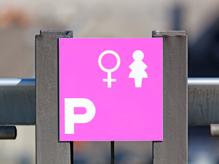 parking space (reserved) for women - signの写真素材