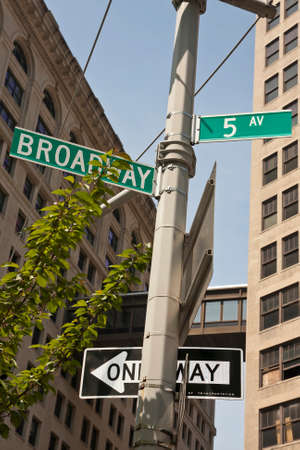 New York - Street Signのeditorial素材